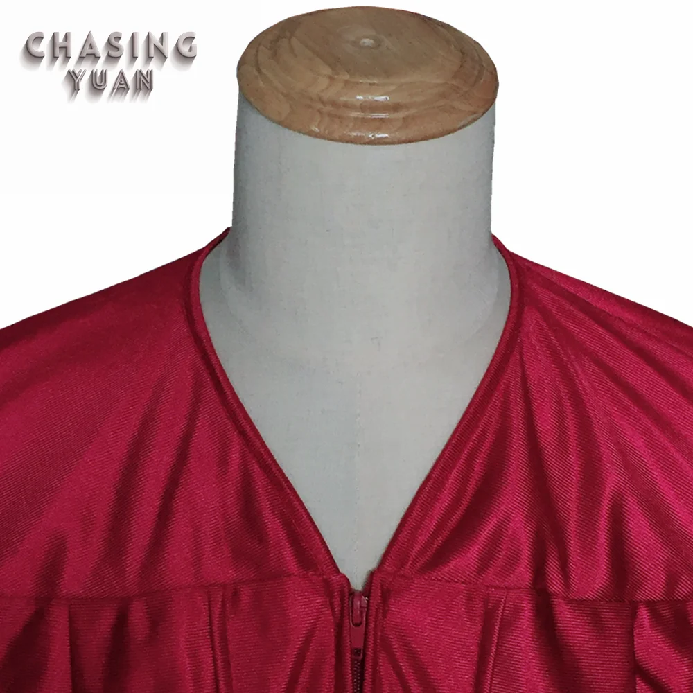Wholesale Shiny Maroon Choir  Robes Church Gown
