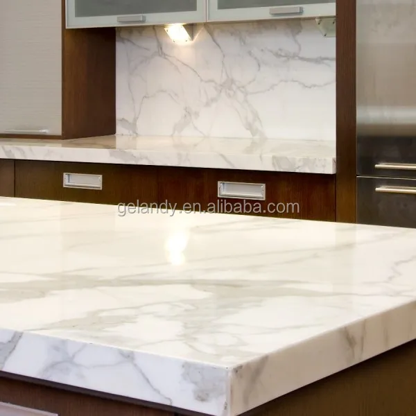 
calacatta carrara white gold quartz stone 