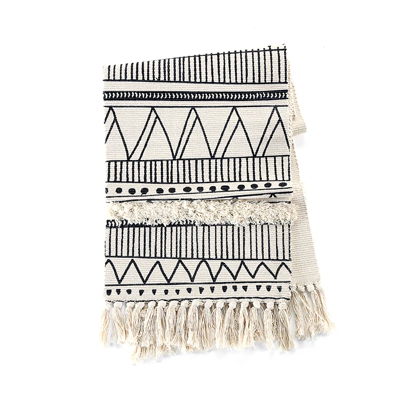 european mexican dining table runner For Home decoration Use Tassels table cloth burlap macrame Table Desk Runner