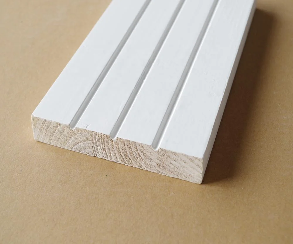 white primed pine flat door jamb