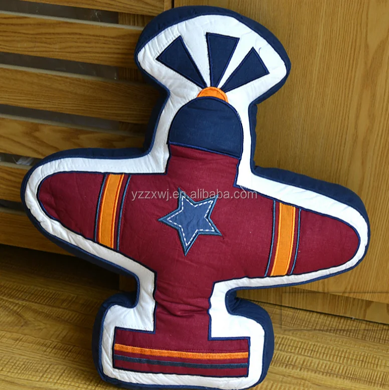 free sample car shape airplane shape pillow for children car pillow for kid 100% cotton cushion for kids