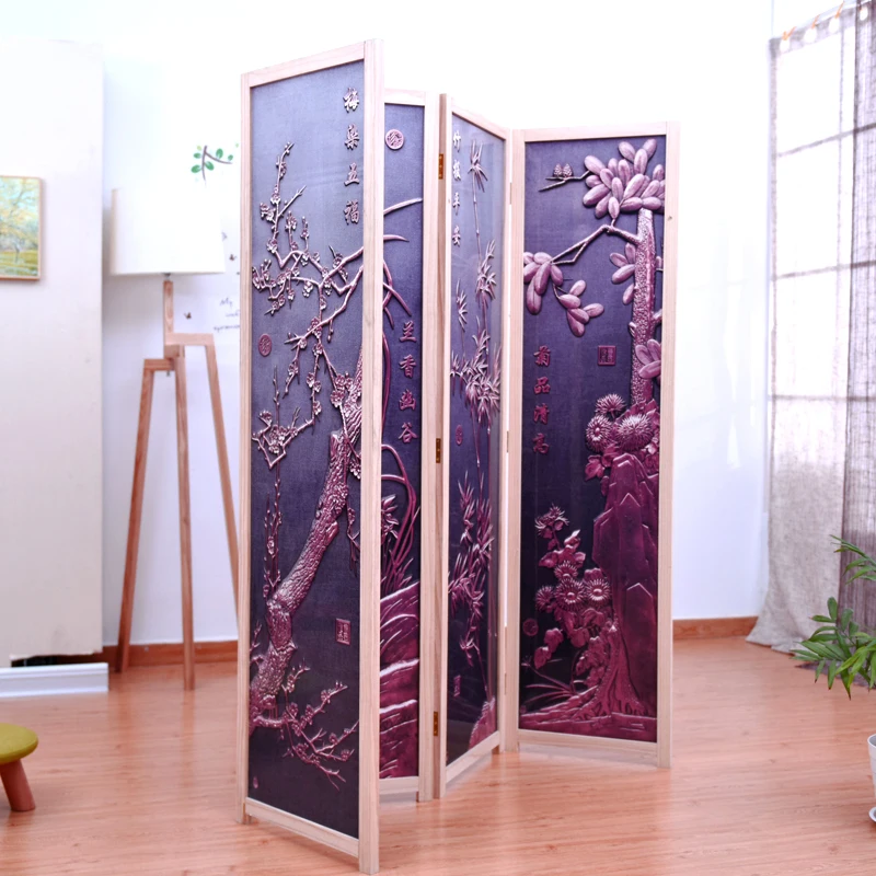 
Customized banquet hall folding room dividers partitions of solid wood screens 