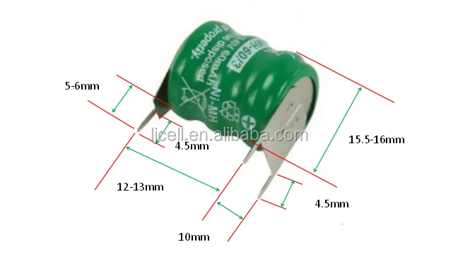 2.4v 3.6v Nimh Battery Pack 20mah/40mah/80mah/110mah/140mah