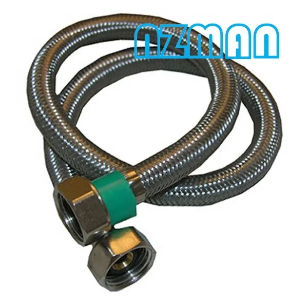 NZMAN Toilet Water Supply Flexible Braided Hose,10-0431 1/2-Inch IPS by 1/2-Inch IPS by 30-Inch Water Supply Connector