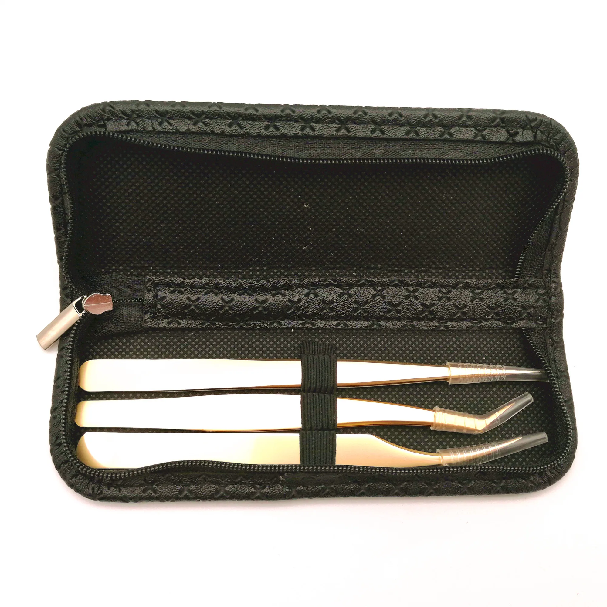 Wholesale eyelash extension tweezers kit custom curved volume lash tweezer sets tools