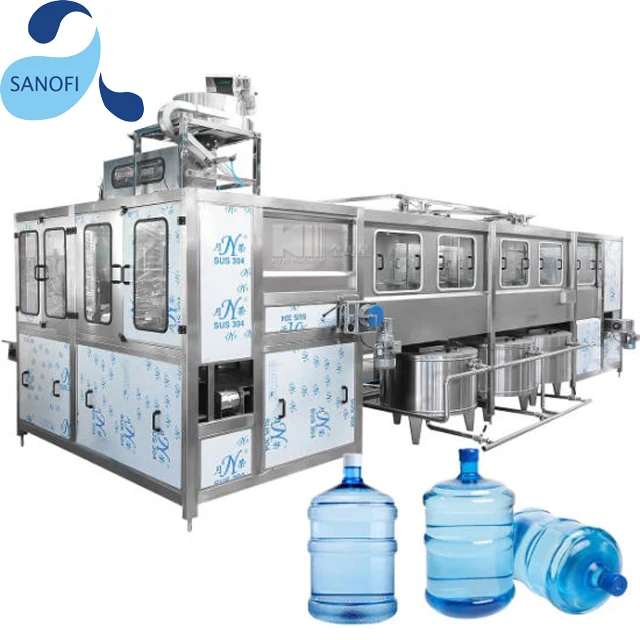 QGF-100 5 Gallon Pure Water Filling Machine Water Processing Line