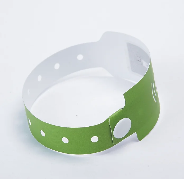 RFID paper wristband for disposable/single/one time use