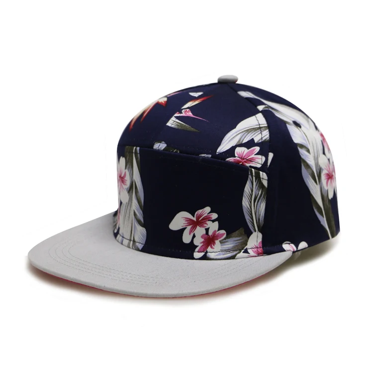 Flower hat five panel hat custom your pattern 5 panel cap