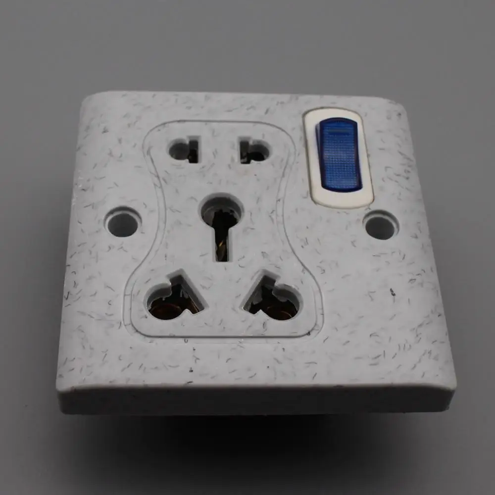 UK standard electrical switch socket ceram 5 socket