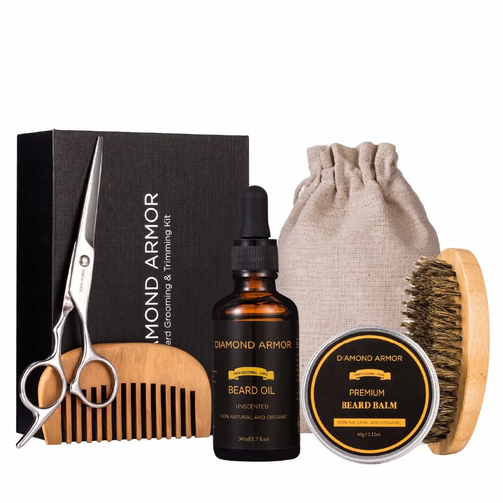 Private Label 100% Nature Men Grooming Beard Oil Beard Balm Beard Care Kit