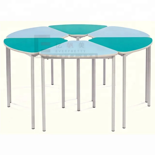 Colorful Kindergarten Classroom Furniture Wooden Kids Reading Table