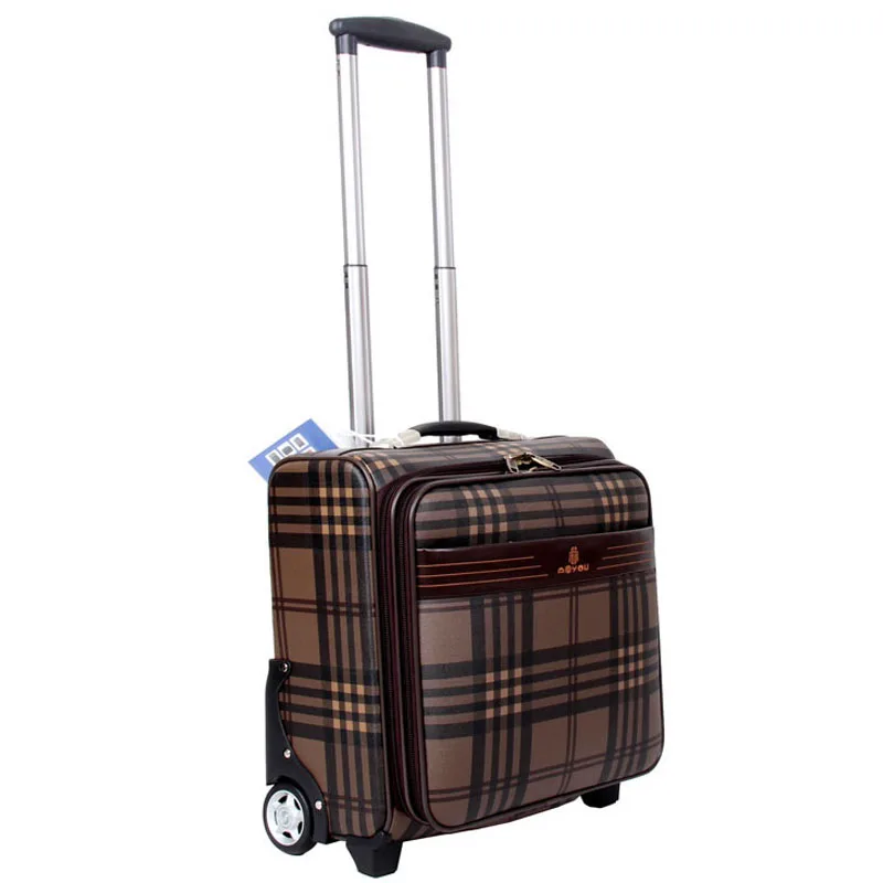 3pcs 16/20/24 inch PU leather business travel suitcase universal wheels luggage case aluminum trolley suitcase