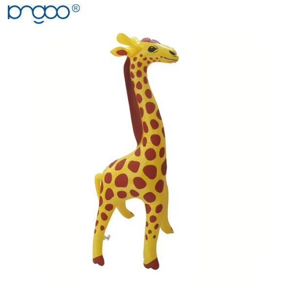 Lower Price Pvc Inflatable Outdoor Yellow Giraffe Beach Toys