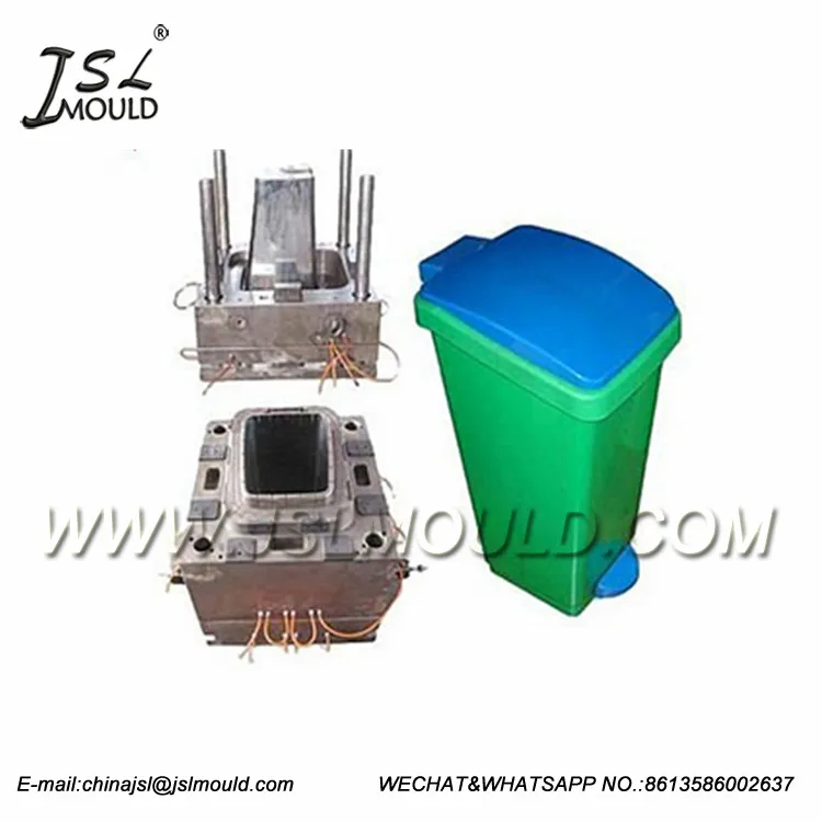 Quality Taizhou Injection Plastic Swing Lid Outdoor Clasified Dustbin 120L 50L Trash Can Waste Bin Dustbin  Mould