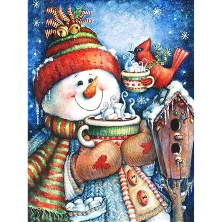 Snowman round or square drill diamond embroidery kits home decoration gift DIY full diamond painting