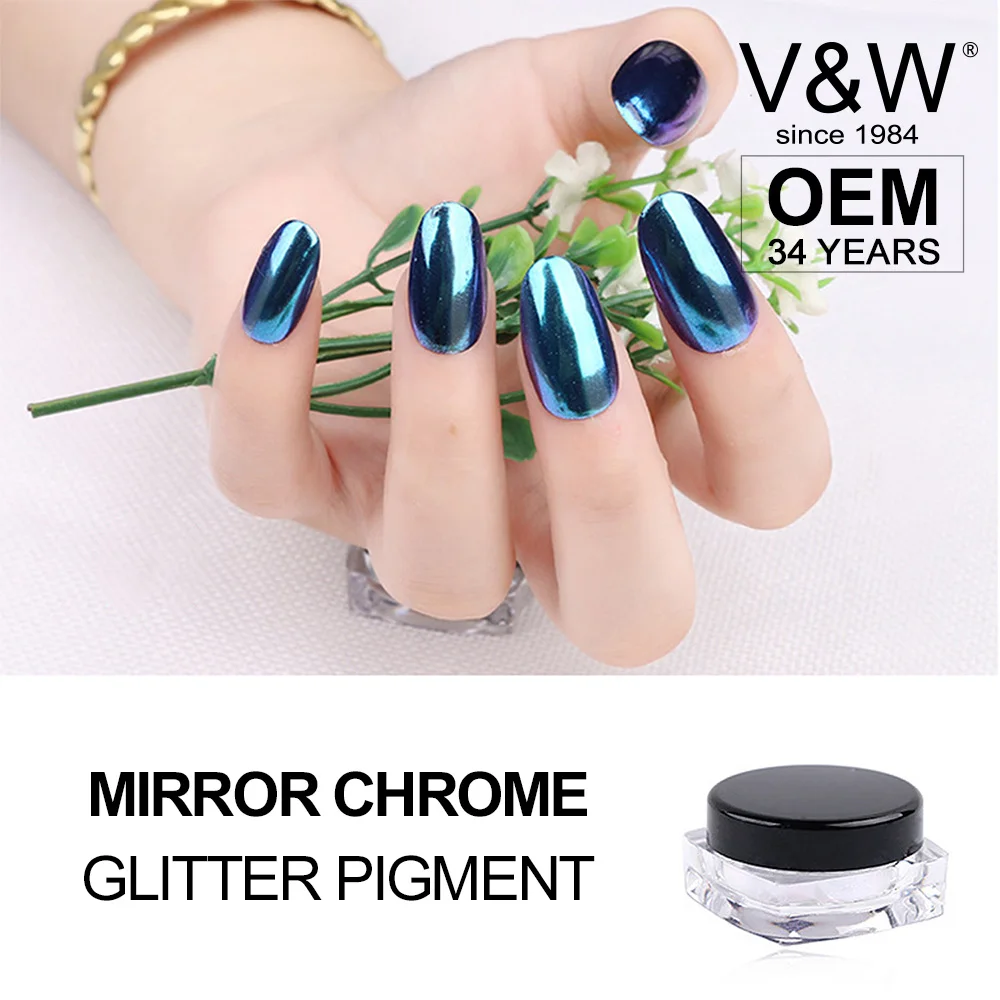 2017 hotsale chrome mirror glitter powder with 18 colors nail mirror powder aluminum pigment (60518239668)