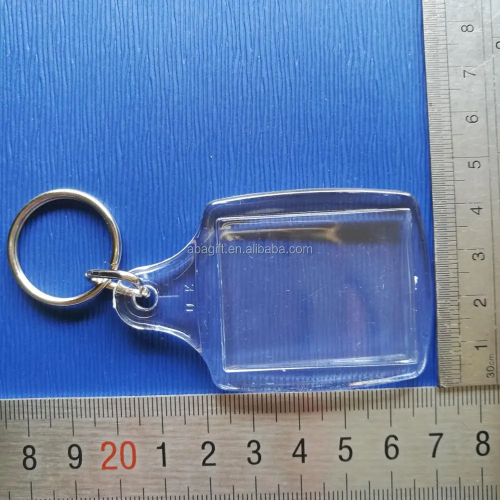 High Quality photo insert blank acrylic keychain