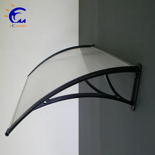 Factory Direct Sale Awning Fitting Polycarbonate Glass Front Door Canopy