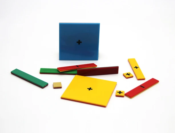 Plastic Math Toy Algebra Tiles Teaching Aids for Learning Maths