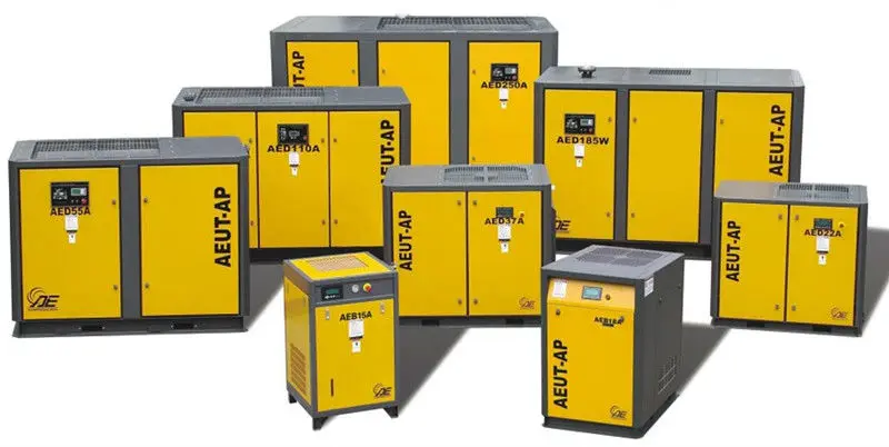 vsd screw air compressor ce aedv series direct inverter screw air compressor