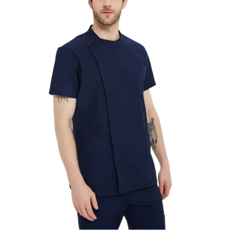 OEM Medical Set Work Hospital Uniform Male Nurse White Uniform Designs