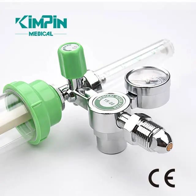 
YR-88 Wholesale Oxygen Equipment Medical Device first aid oxygen regulator with flow meter and humidifier for oxygen gas cylinde 
