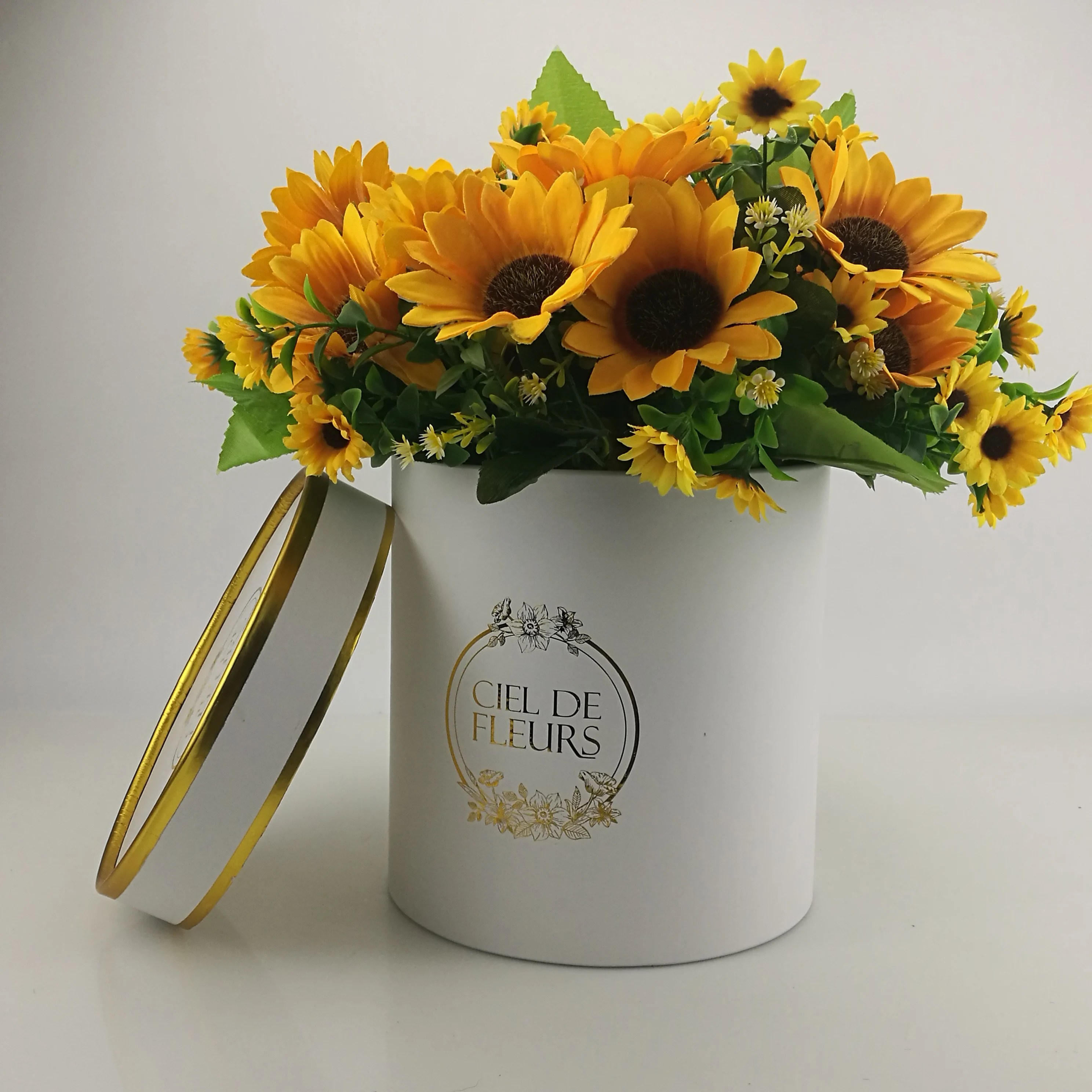 Luxury Custom Printing Cardboard Box Round Flower Boxes