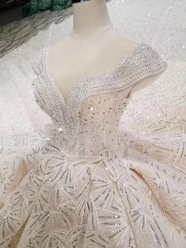 
HTL001 real high quality sexy deep v neck keyhole back wedding dress bridal gown 