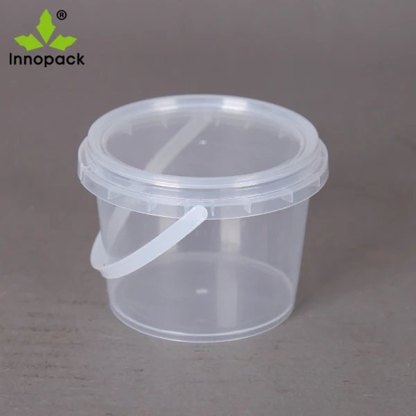 1L/2L/500ml  Pickle egg Food Safe Storage Clear Plastic Bucket with lid