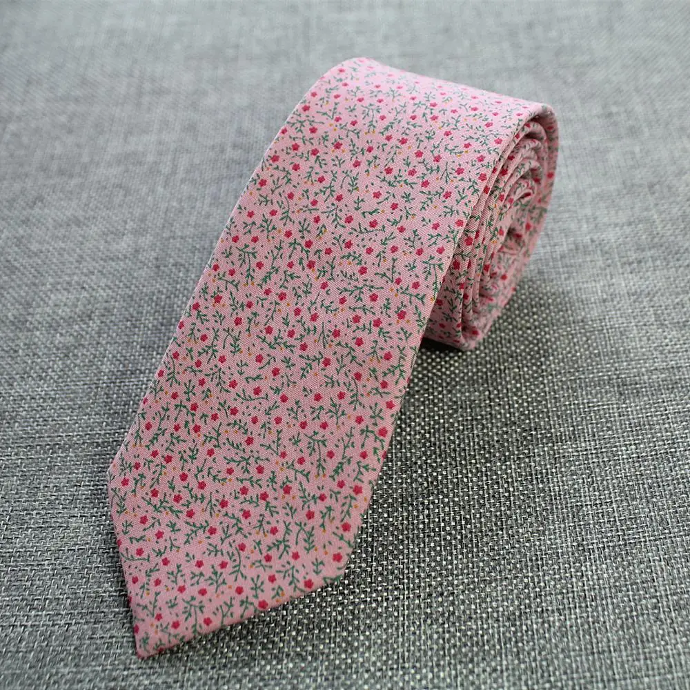 
Business Men Cotton Tie Floral Printing Necktie Suit Wedding 