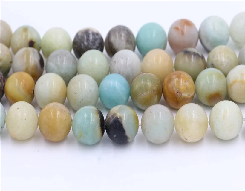 High quality wholesale Amazonite stone jewelry rounded  loose Amazonite beads gemstone