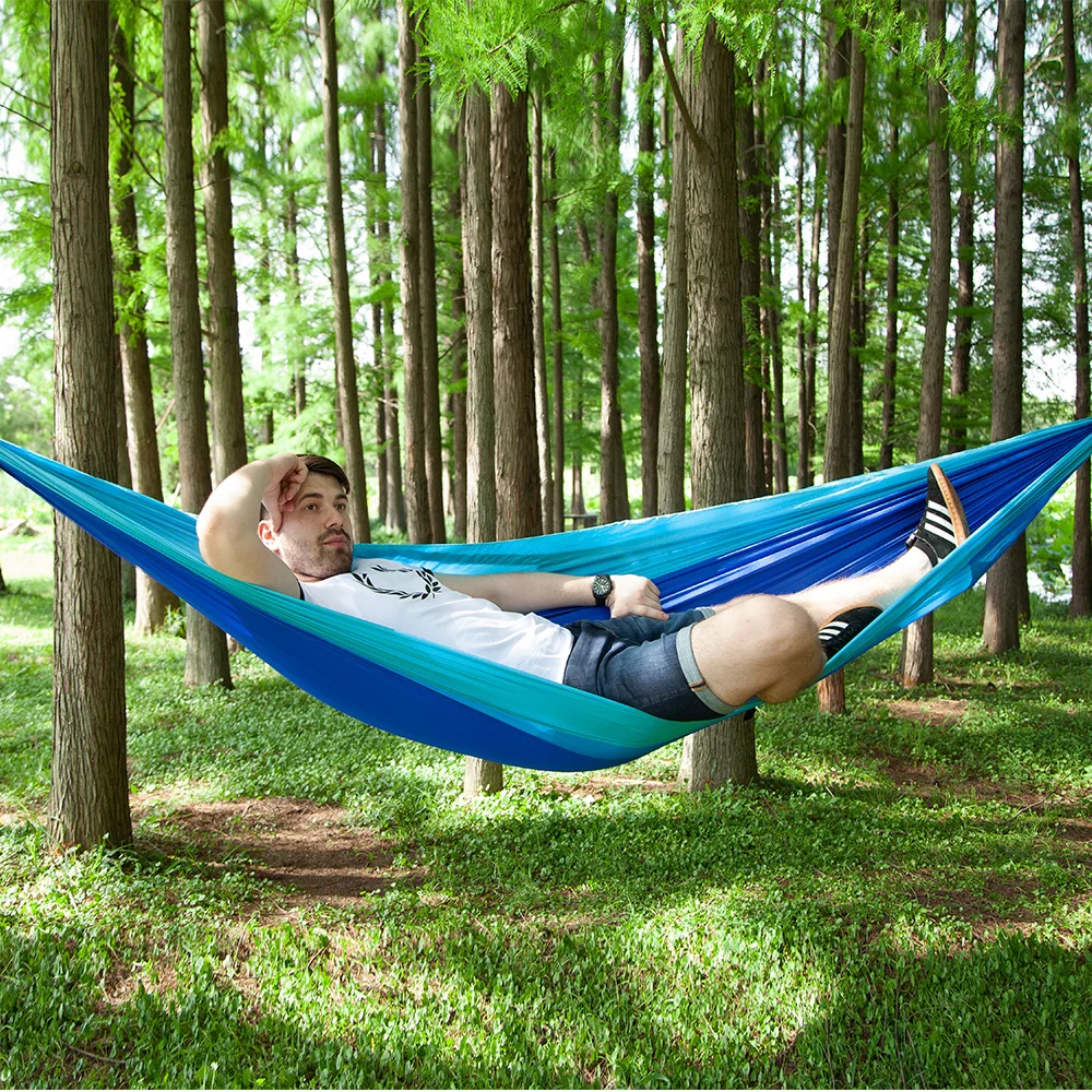 Msee Wholesale Outdoor anti gravity knit hammock with canopy