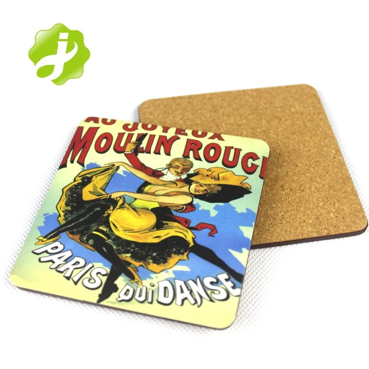 Promotion heat-resistant cork backed placemats and coasters