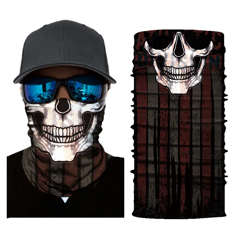 face shield neck gaiter anime triangle printed bandana tubular
