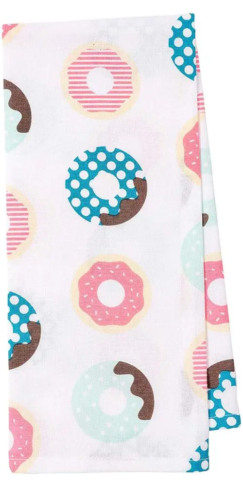 Hot Sell Cute Style 100% Cotton Kitchen Towel Tea Towel Lemon Printing Dish Towel Set