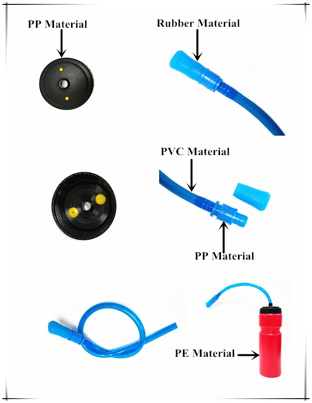 
novel plastic sports water bottle with long straw 