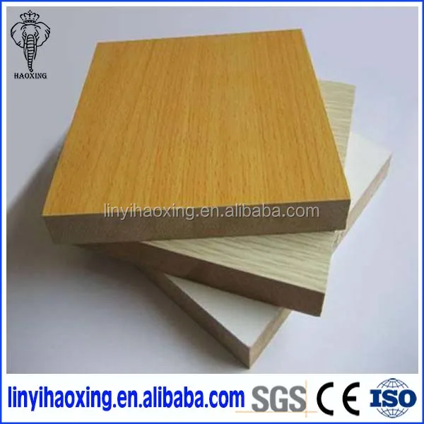 
16mm E2 glue walnut color melamine coated mdf board 