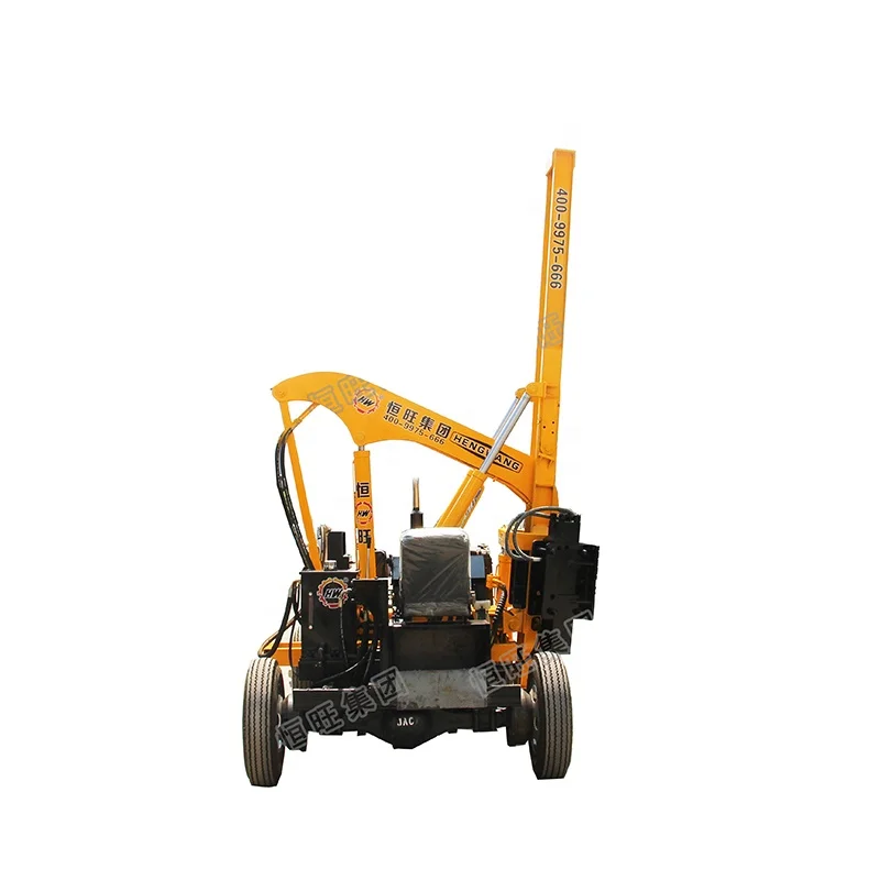 Multifunction Highway Guardrail Pile Driver Machine