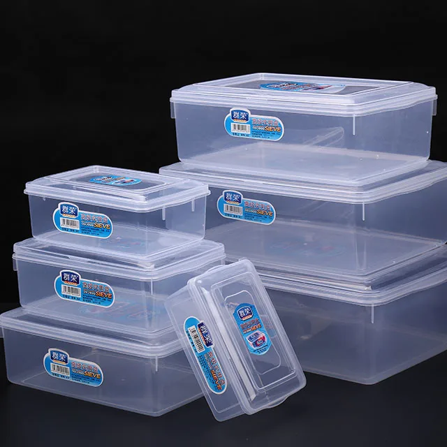 Customized Multifunction Clear Food Fresh Hermetic Containers Kitchen Food Plastic Storage Box