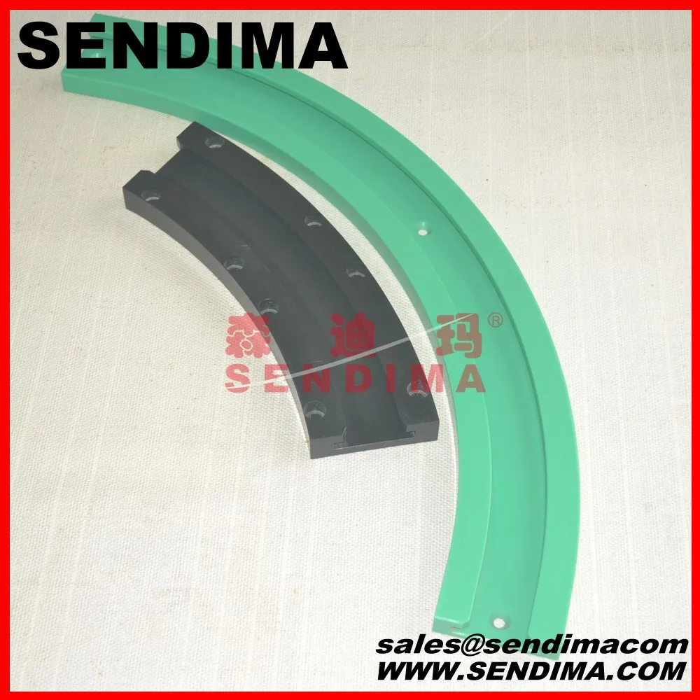 UHMWPE plastic chain guide rail manufacturer/curved orbit/guide rail