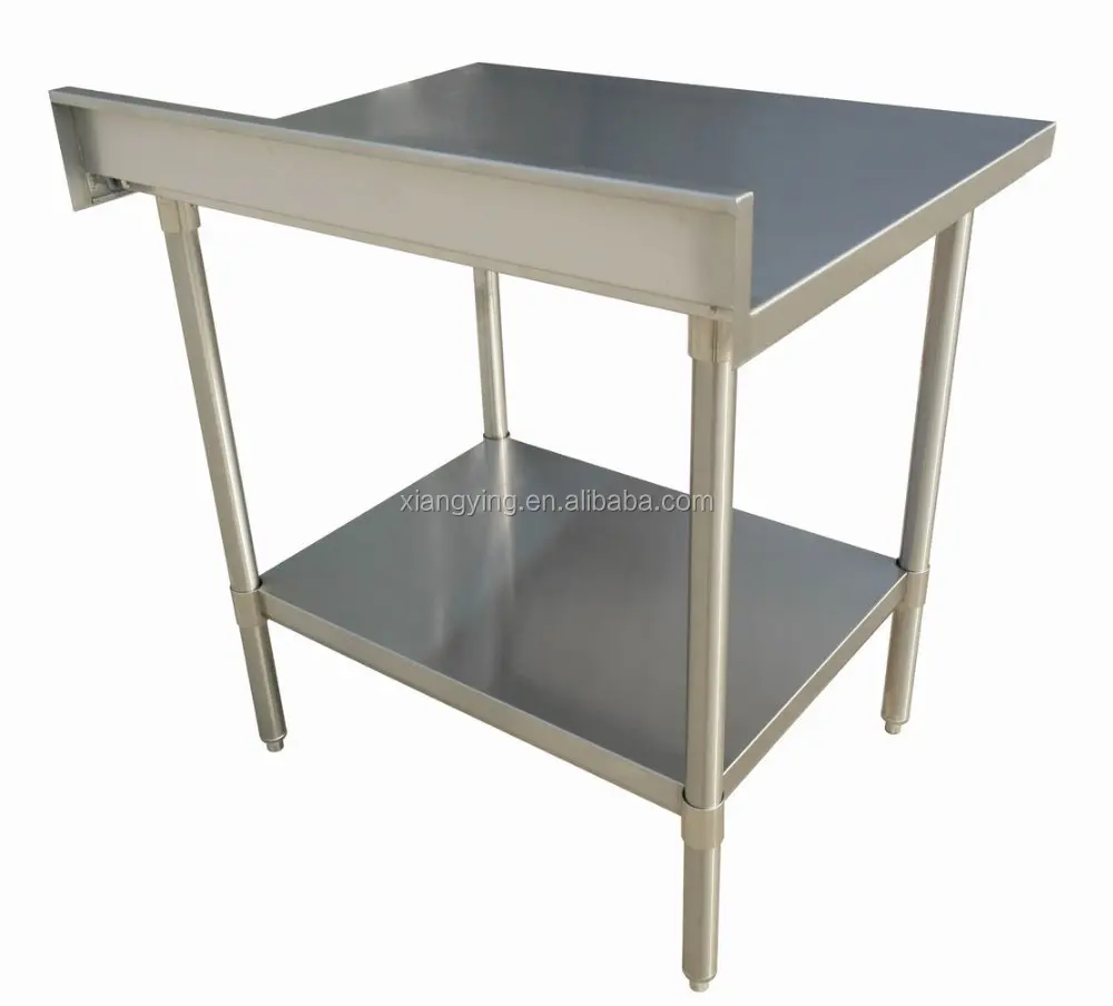 Widely used industrial workbench/industrial stainless steel work table with back splash for multi purpose Ningbo China factory