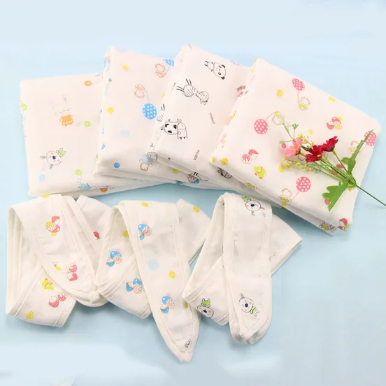 Four Layers 100% Cotton Gauze newborn baby quilt blanket with hood Newborn Baby Quilt Blankets With Hats