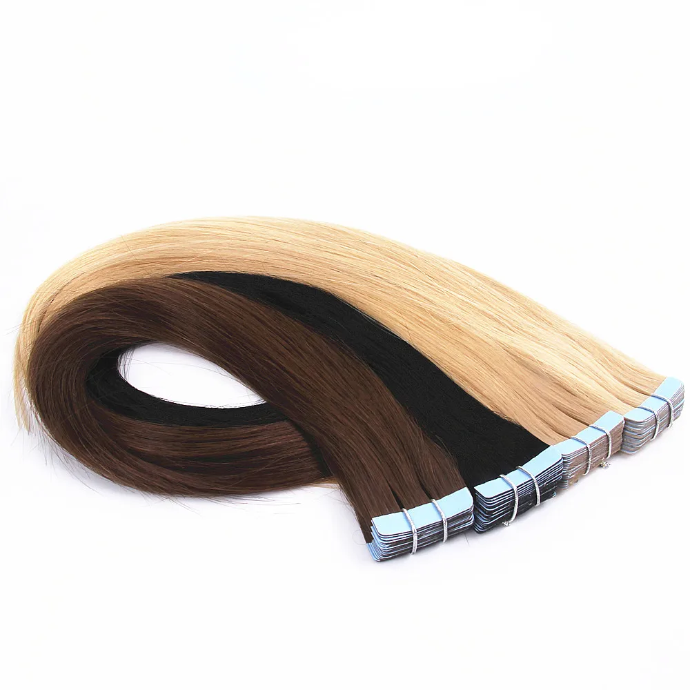 
Blonde Russian Single Donor Virgin Hair Tape In Hair Extensions 