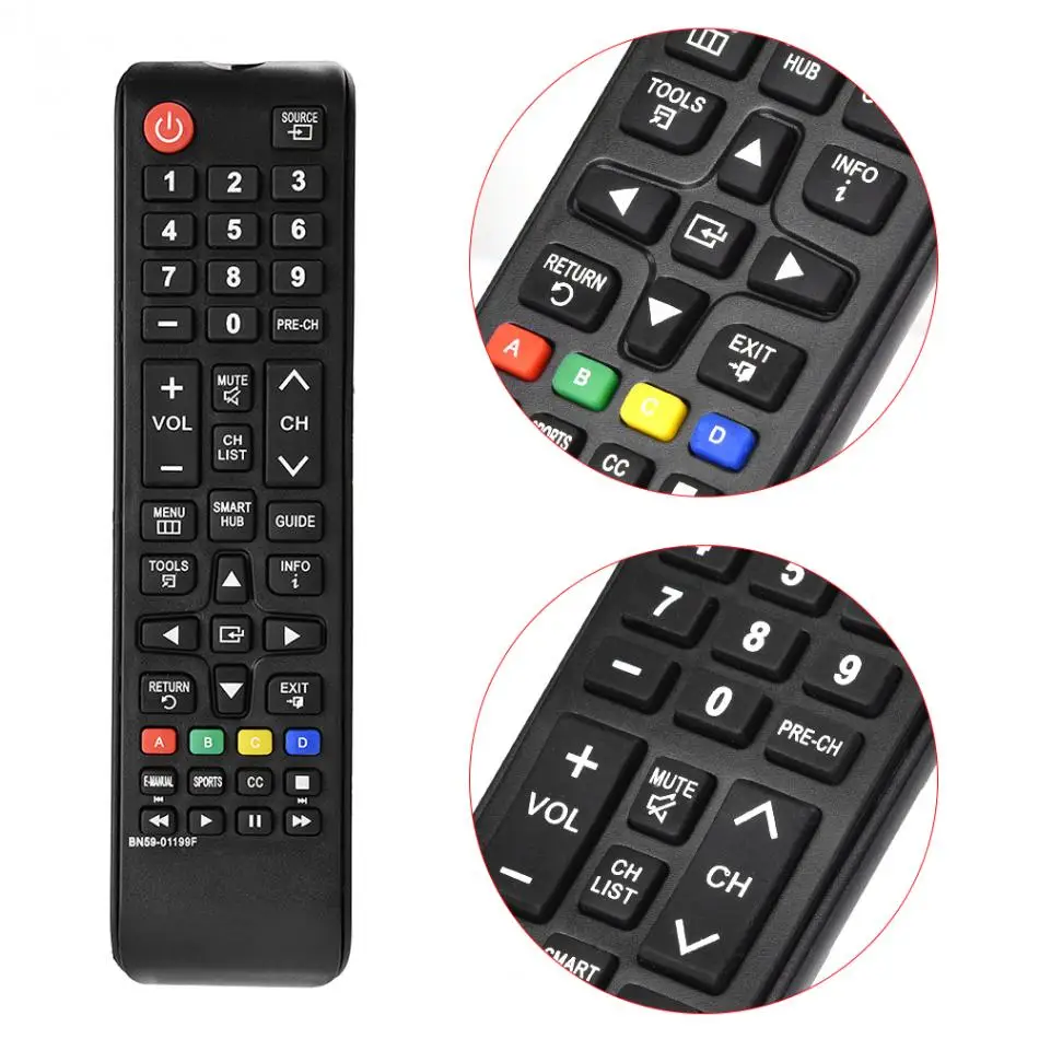 Universal BN59-01199F LED Smart TV Remote Control Replacement For Samsung TV Accessories with smart hub button