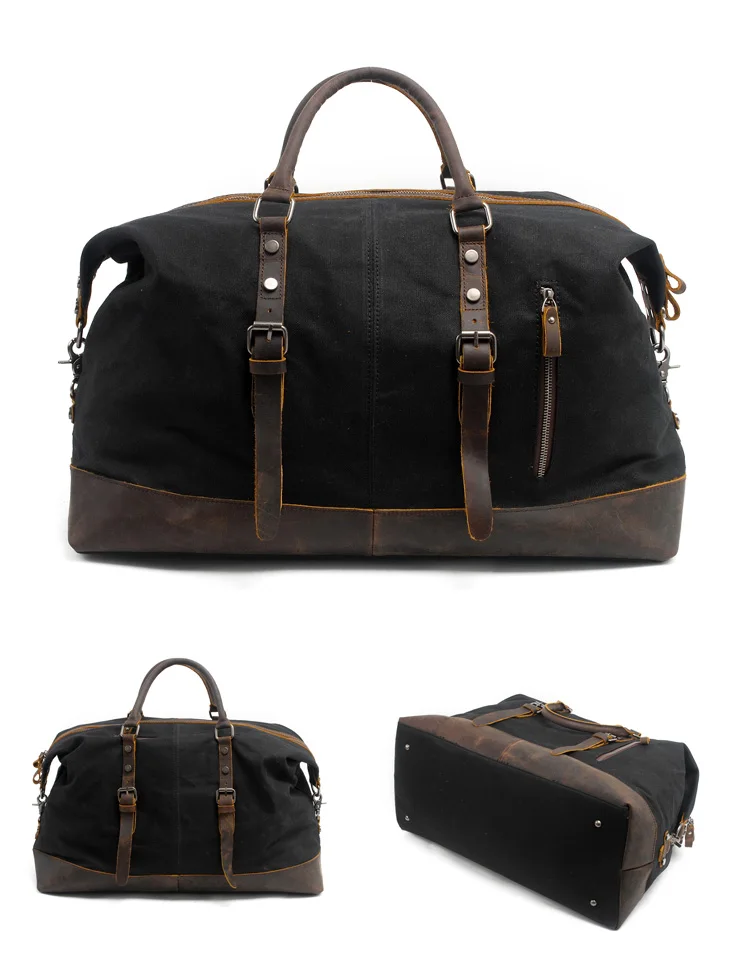 T 831-2K XL Wholesale Vintage Waterproof Duffel Weekender Bag Waxed Canvas Bag