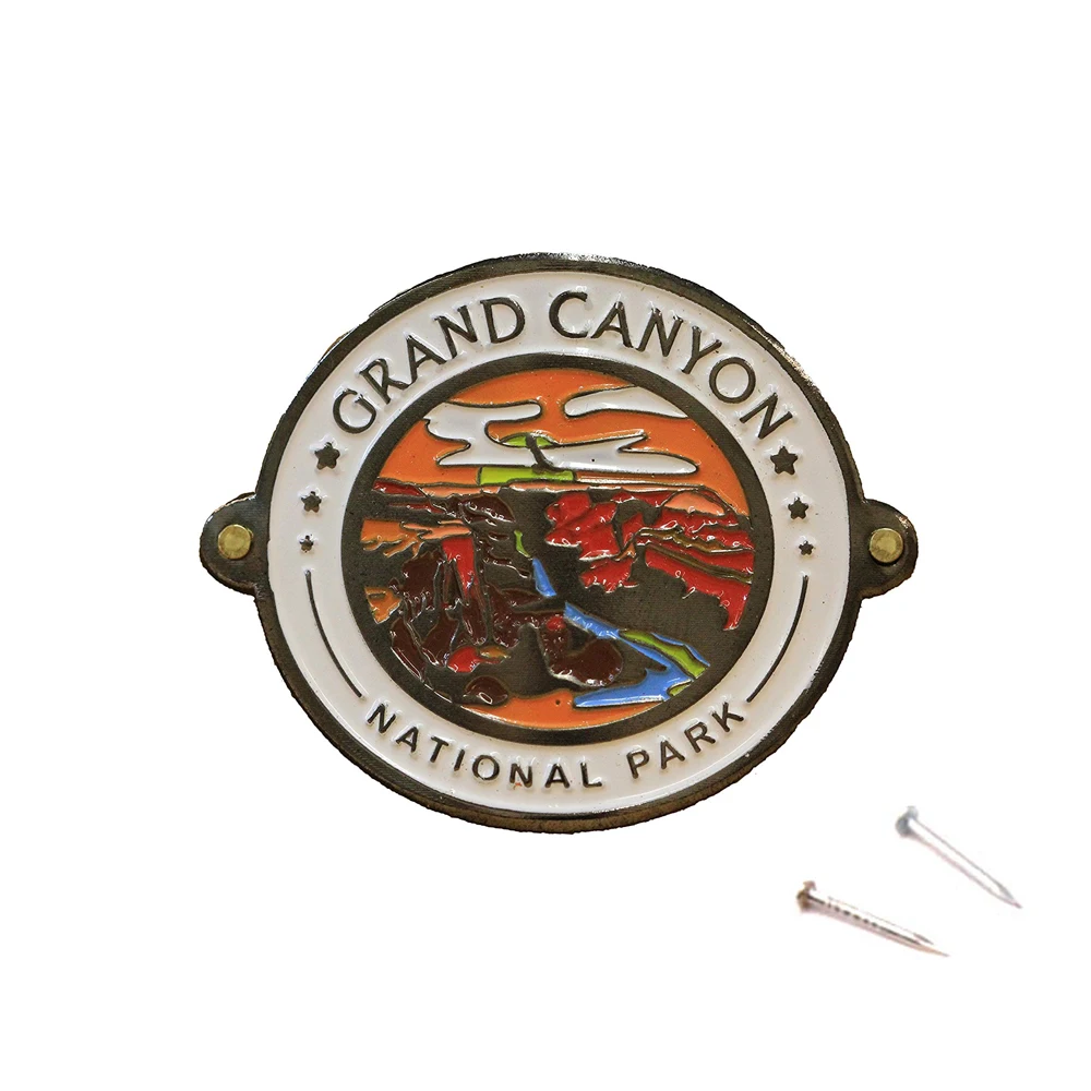 grand canyon national park hiking stick medallion badge