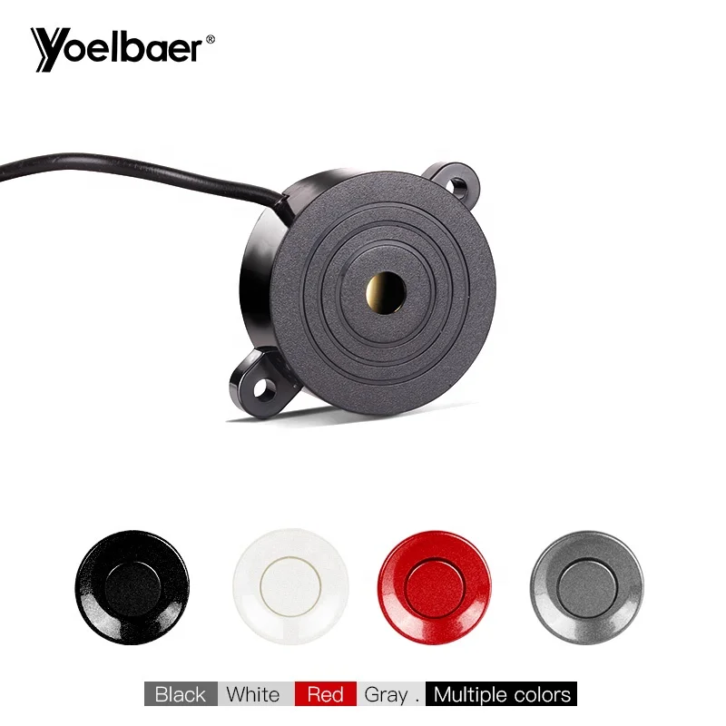 4 Sensors Buzzer 22mm Car Parking Sensor Kit Reverse Backup Radar Sound Alert Indicator Probe System 12V