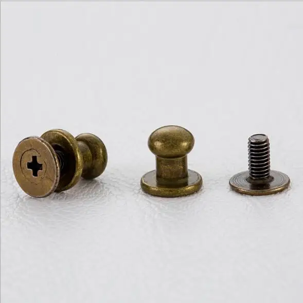 1000pcs/Pack Round Head Browne monk Rivets/Stud Sam brown button DIY Leather Craft Belt/Strap