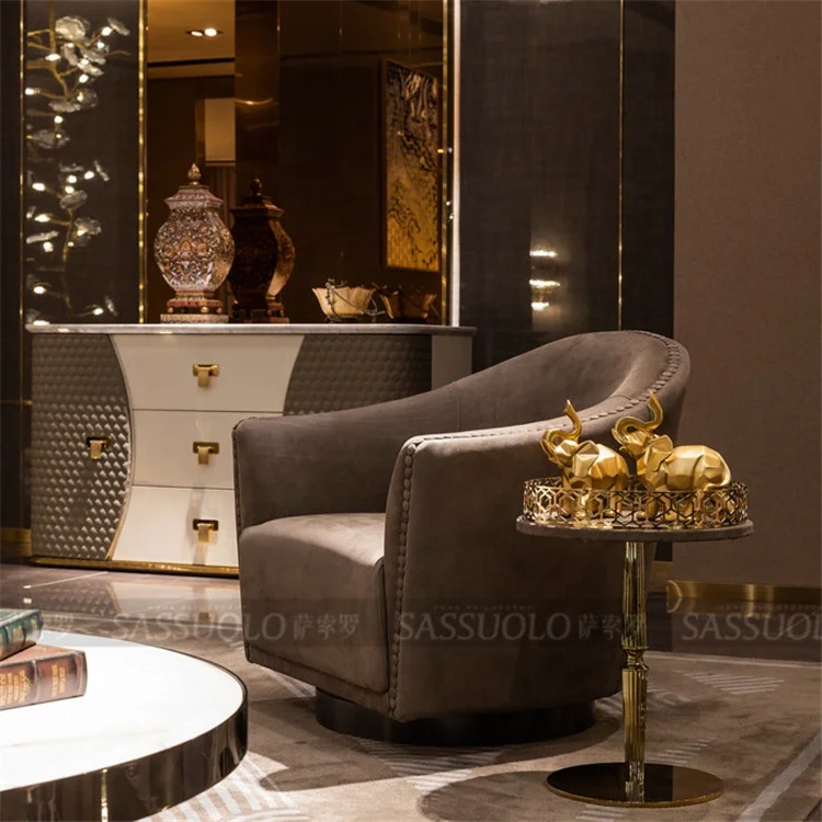 Sassuolo Design Cheers Sofa Furniture Leather Sofa Single Sofa Chair Luxury Living Room Italy High Quality Import Modern