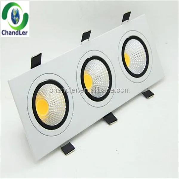 
Square/round ceiling light 3*7w milky frosted glass cob ceiling lighting led recessed downlight 